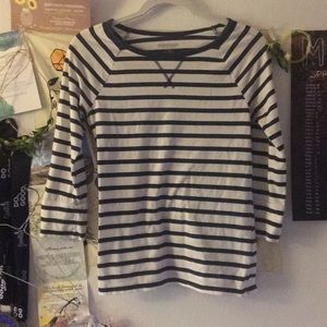 Striped 3/4 Length Sleeve Top